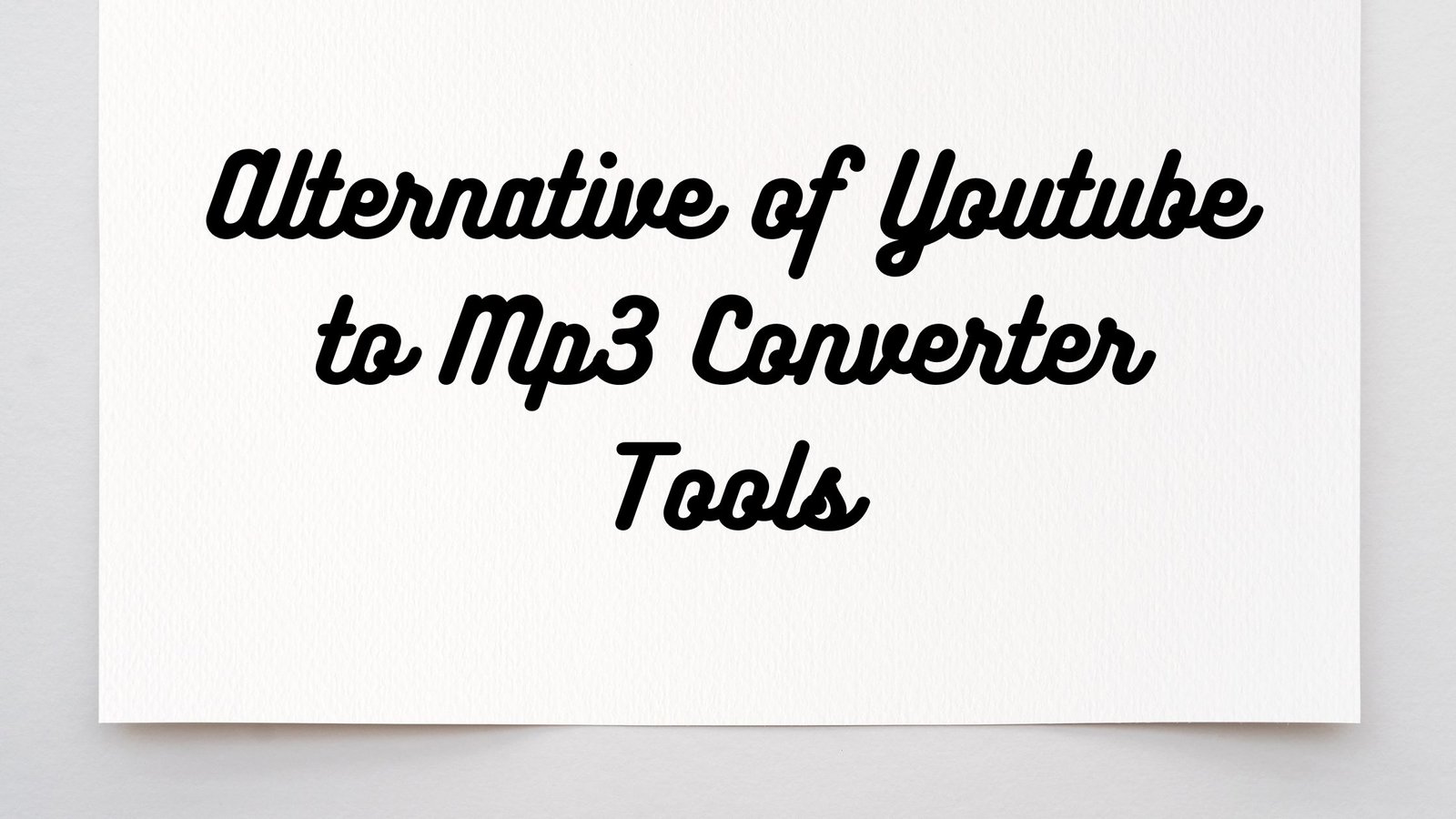 YouTube to MP3 Converter