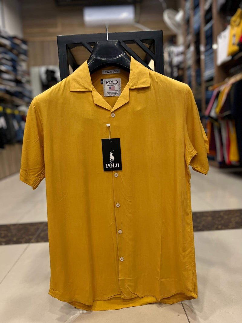 mustard color shirt