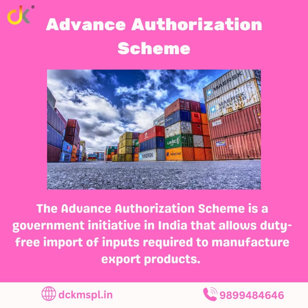 The Advance Authorization Scheme allows manufacturers and exporters to import raw materials, components, or consumables duty-free for the production of export-oriented goods.