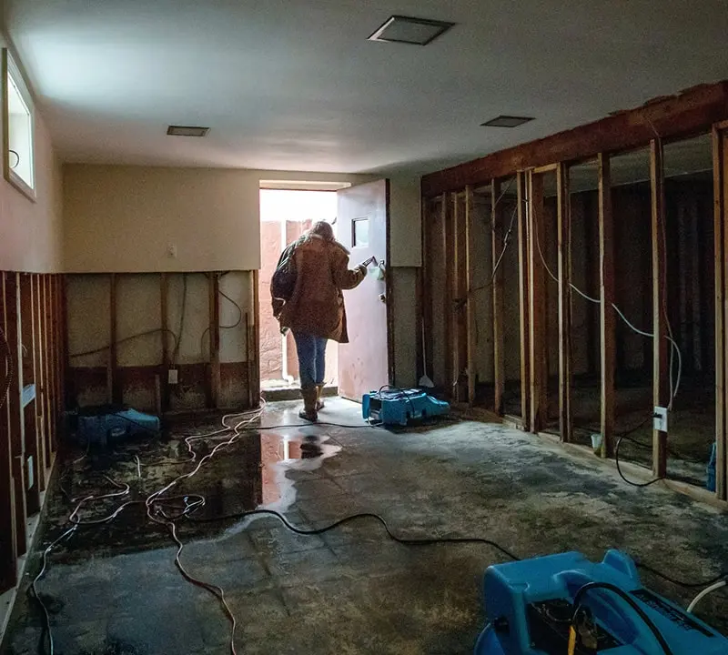 Basement water damage restoration