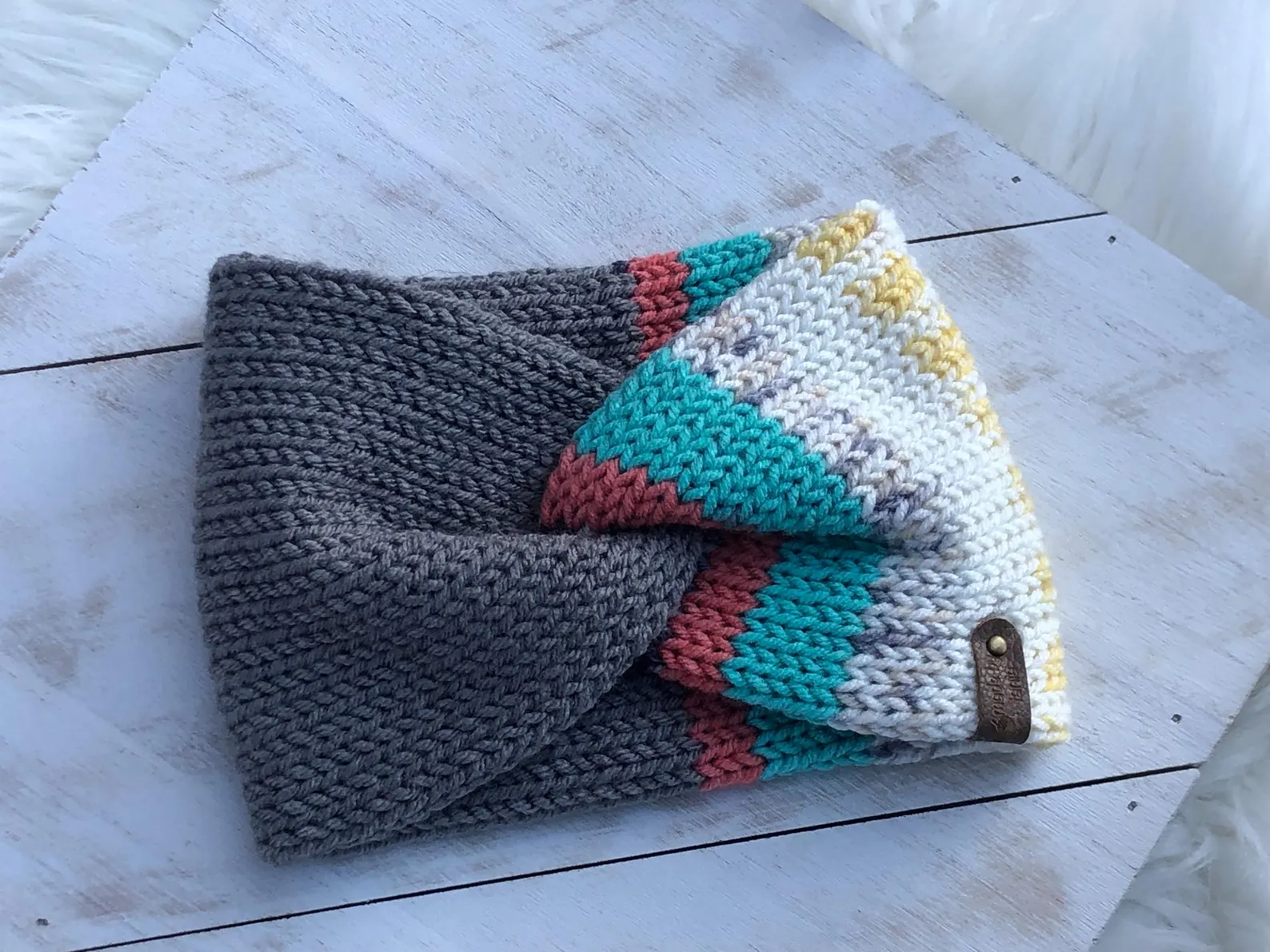 Multi-Color Twisted Ear Warmer